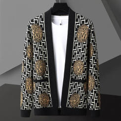 2023 Autumn New Japanese Harajuku streetwear Men Vintage Cardigan Knit Jacket Men's Hip Hop Soft Warm Loose Winter Sweater Coats