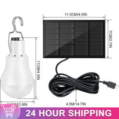 Solar Powered Lamp Portable Led Bulb Lights Rechargeable Camp Tent Night Fishing Emergency Solar Energy Panel Sunlight