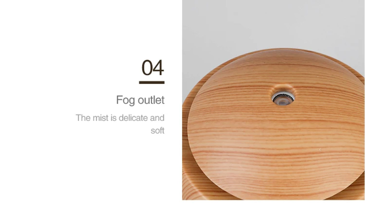 Description Picture 5 of itemUSB Ultrasonic Cool Mist Sprayer Essential Oil Fragrance Mini Home Wood Grain Air Humidifier Electric Air Aroma Diffuser Purifie
