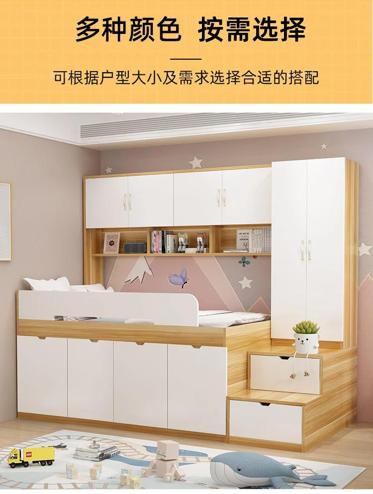 Description Picture 5 of itemChildren's bed, half height bed, desk, wardrobe, one piece set, bedroom, small unit, space saving storage