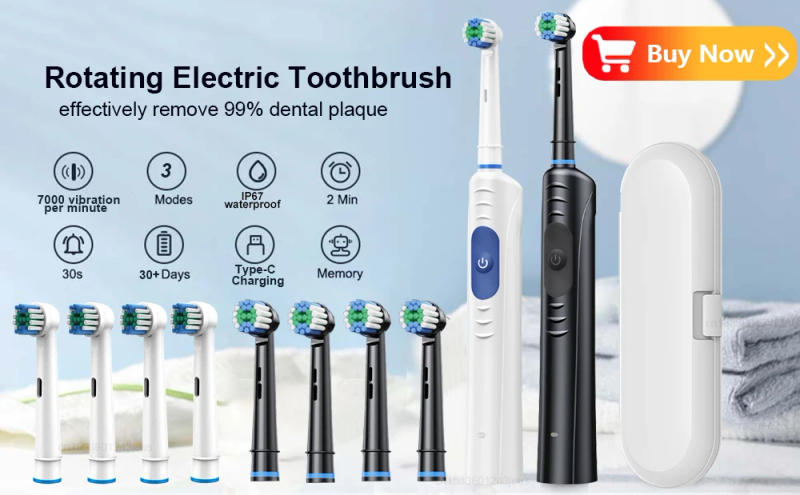 Description Picture 2 of itemReplacement Toothbrush Heads Compatible Professional Electric Toothbrush Heads 4/8/16 Pcs Dupont Bristle Rotaty Brush Heads