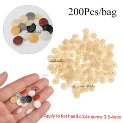 200pcs/bag Plastic Bolt Nut Covers Exterior Protective Caps Practical Self-tapping Screws Decoration Cover Furniture Hardware