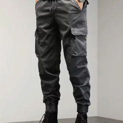n retro overalls men's summer baggy men's slacks wide-legged Harlan pants men