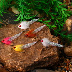 5PCS Fast Sinking Mylor Flash Tube Streamer Fly Lightweight Large Volume 5 Colors Available Trout Bass Pike Fishing Lure Bait