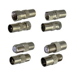 1pcs Connector Adapter F TV to IEC PAL DVB-T Male Plug & Female Jack RF Coaxial Converter Wire Terminals 50ohm New