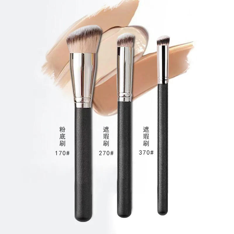 Description Picture 2 of itemMakeup Brushes Foundation Concealer Angled Seamless Cover Synthetic Dark Circle Liquid Cream Cosmetics Contour Brush Beauty Tool
