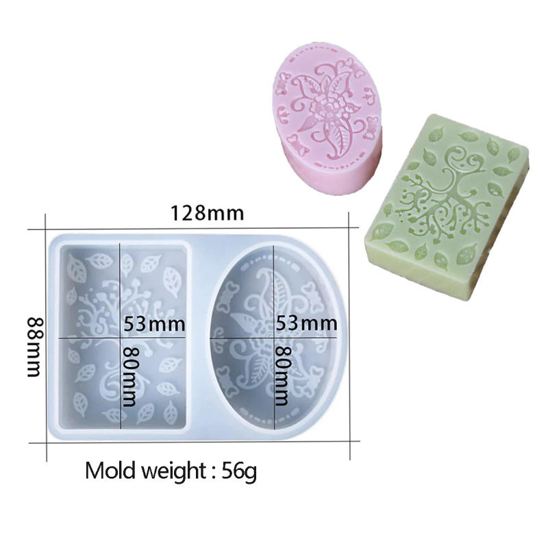 Description Picture 2 of item2 Types 3D Handmade Flower Soap Silicone Mold DIY Round/Oval/Square Shape Candle Making Supplies Cake Baking Tools Home Decor