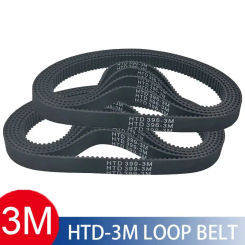 HTD 3M Closed Loop Belt Rubber Timing Belt Various Transmission for Laser Engraving Cutting Machine / 3D Printer