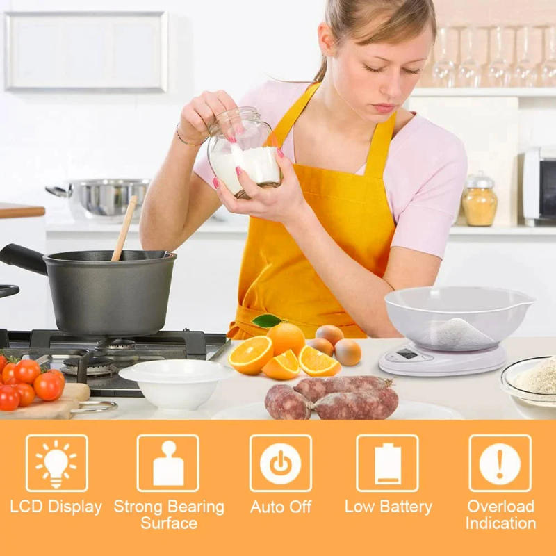 Description Picture 2 of item5kg/1g Portable Digital Scale LED Electronic Scales Food Balance Measuring Weight Electronic Scales Kitchen Accessories Tools