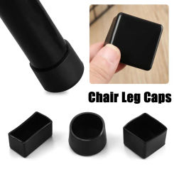 4pcs/set Table Floor Protectors Round Bottom Chair Leg Caps Furniture Feet Silicone Pads Non-Slip Covers