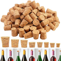 50/10/5pcs Wine Glass Bottle Stopper Kettle Pudding Container Cork Cap Burette Buret Tube Wood Lid 19 Sizes