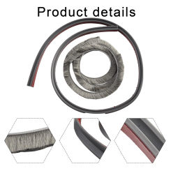 1pcs Door Bottom Brush Seal Strip  Insectproof Sound Insulation Dust Strip Double Sided Against Air Leakage For Casement