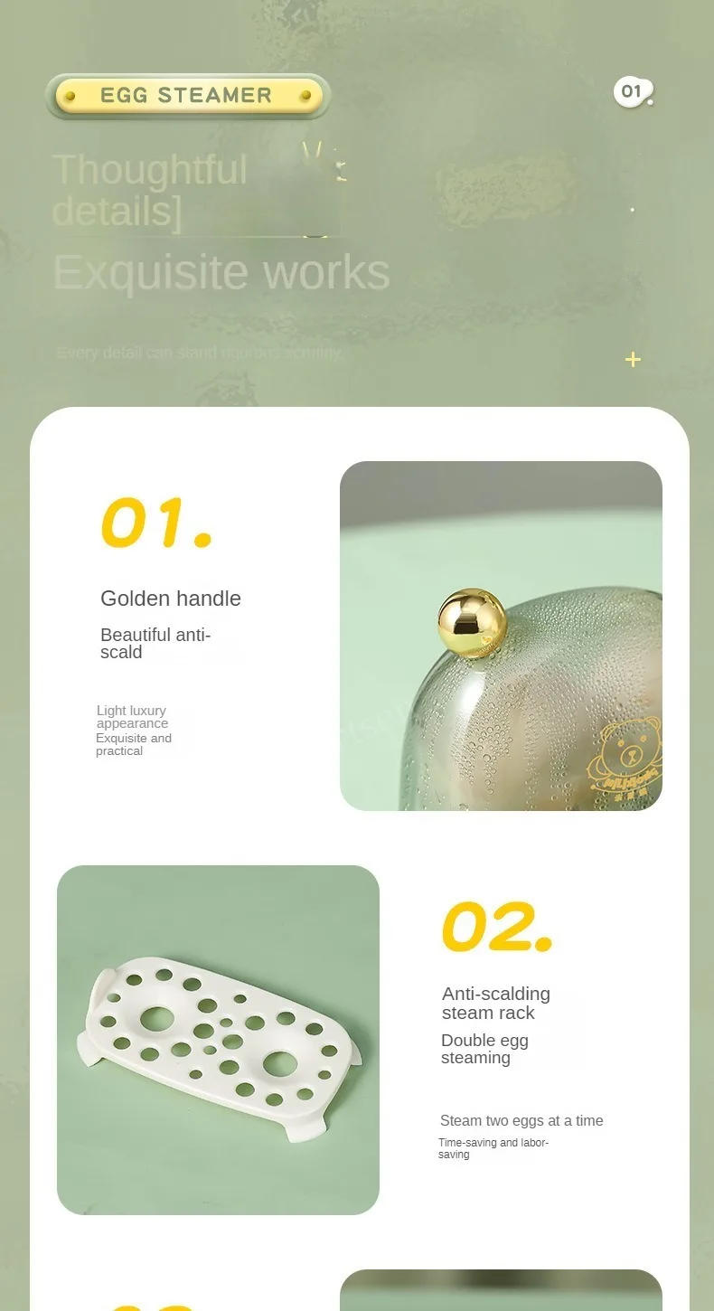 Description Picture 2 of itemMultifunctional Electric Egg Cooker Heater Automatic Power Off Mini Eggs Food Steamer Poacher Breakfast Cooking Machine