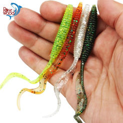 Rosewood 13cm/18cm Long Wavy Tail Shad Grub Worm Soft Bait Artificial Silicone Swimbait Fishing Lures Bass Trout Isca Pesca