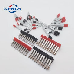 10 Pcs Iron Crocodile Clip 32mm 40mm 50mm Plastic Handle Test Probe Alligator Clips Connector Connect Socket Plug