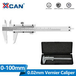 XCAN Calipers Vernier Caliper 0-100mm Precision 0.02mm Carbon Steel Gauge Measuring Instrument Tools