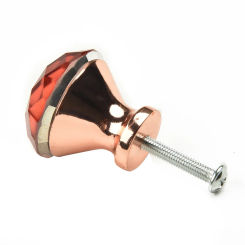 Rose Gold Rhinestone Door Drawer Knob Cabinet Drawer Cupboard Wardrobe Pull Handle Furniture Handles Furniture  Accessories