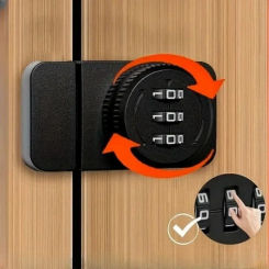 Hole-free Password Lock Bolt Door Latch Aluminum Alloy Double-open Glass Door Lock Store Display Cabinet Cat Pet Cage Box Lock
