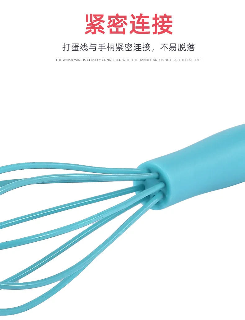 Description Picture 6 of item1pc Silicone Egg Beater Manual Handmade Tools Kitchen Accessories Egg Whisk Cream Foam Maker Milk Coffee Egg Stirring