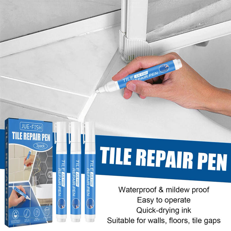 Description Picture 5 of item3pcs Tile Grout Paint Pen Waterproof Grout Filler Pen Mildew-proof Tile Repair Beauty Pen Safety for Restoring Tile Wall Floor