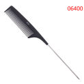 1PCS Heat Resistant Salon Black Metal Pin Tail Antistatic Comb Hard Carbon Cutting Comb Hair Trimmer Brushes