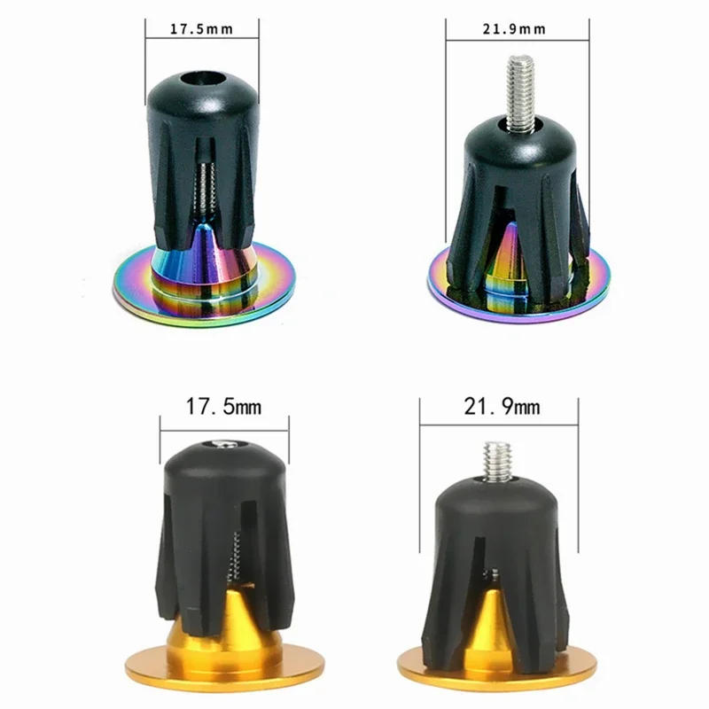 Description Picture 2 of item1 Pair Mountain Road Bike Handlebar End Plugs Aluminum Alloy Handle Bar End Cap BMX MTB Bike Grip Cover Bicycle Accessories