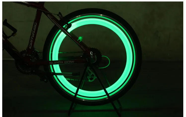 Description Picture 5 of item1pc 3 Mode LED Bike Wheel Spoke Light Waterproof Bike Safety Warning Easy To Install Bicycle Accessories with Battery