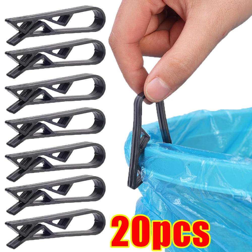Description Picture 3 of item20/2pcs Waste Basket Fixation Clip Practical Garbage Bag Anti-Slip Holder Clamp Garbage Bag Fixed Clip Snack Bag Sealing Tools