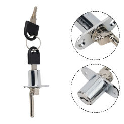 1pcs Zinc Alloy Chrome Plated Garage Door Cabinet Locks With Keys - High-Quality Door Lock Ensur 16/19mm Lock Cylinders
