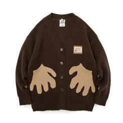 Japanese retro unique personality design cardigan sweater