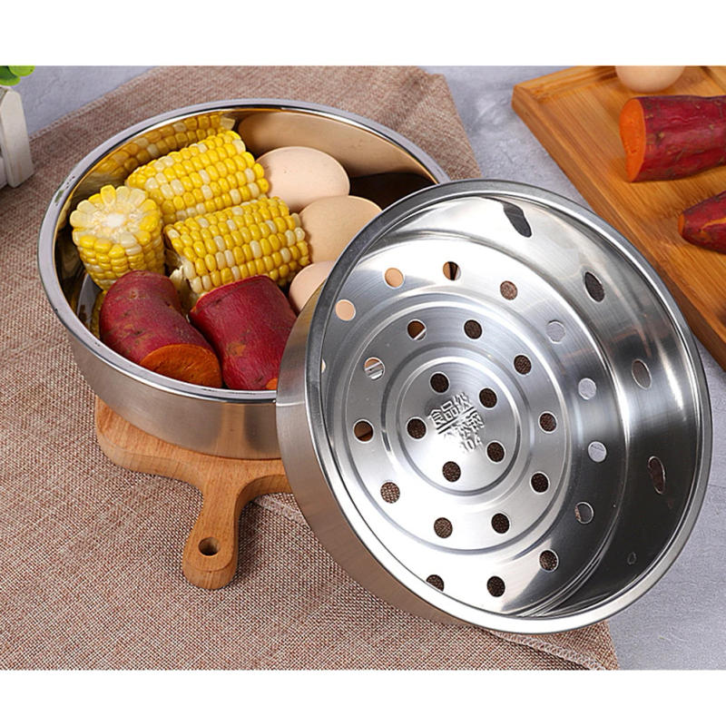 Description Picture 3 of item20/21/22cm Round Steam Basket Rice Cooker Steaming Rack Stand 304 Stainless Steel Steam Stand Kitchen Cookware Parts