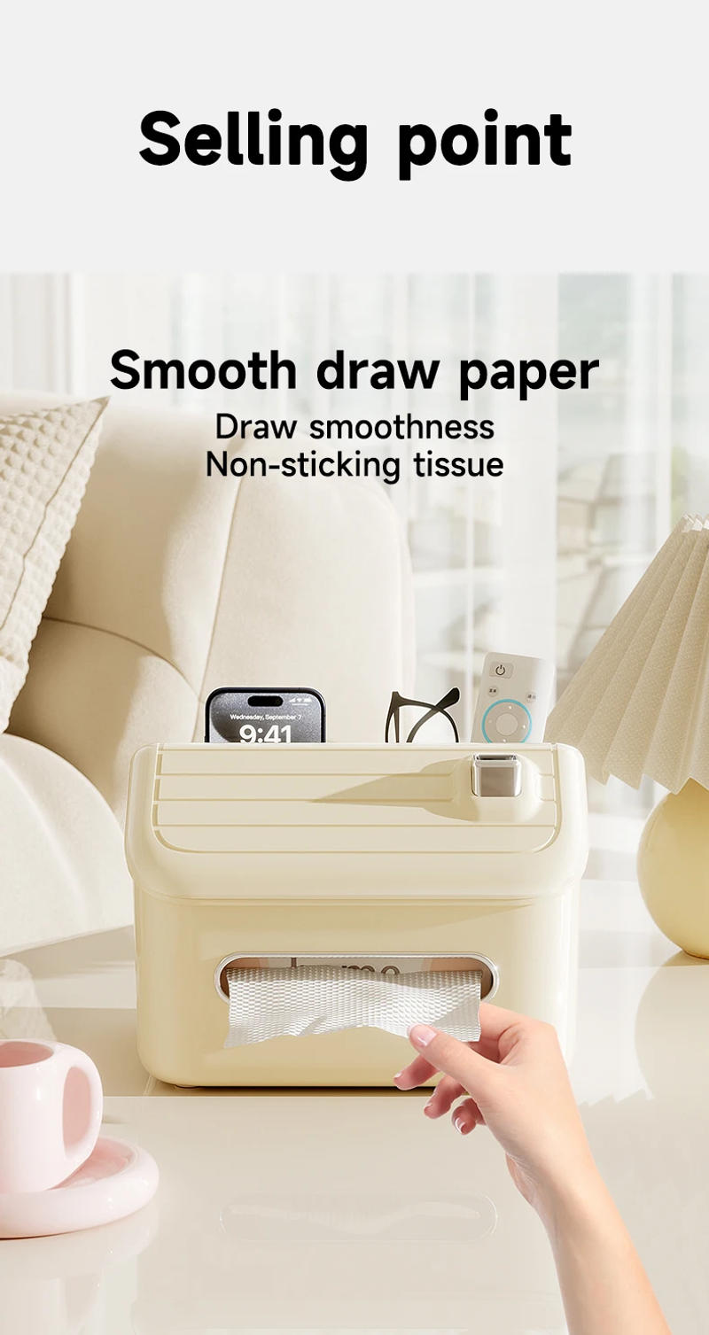 Description Picture 5 of itemUFORU Tissue box multi-functional advanced sense creative living room high-end light luxury desktop remote control storage box