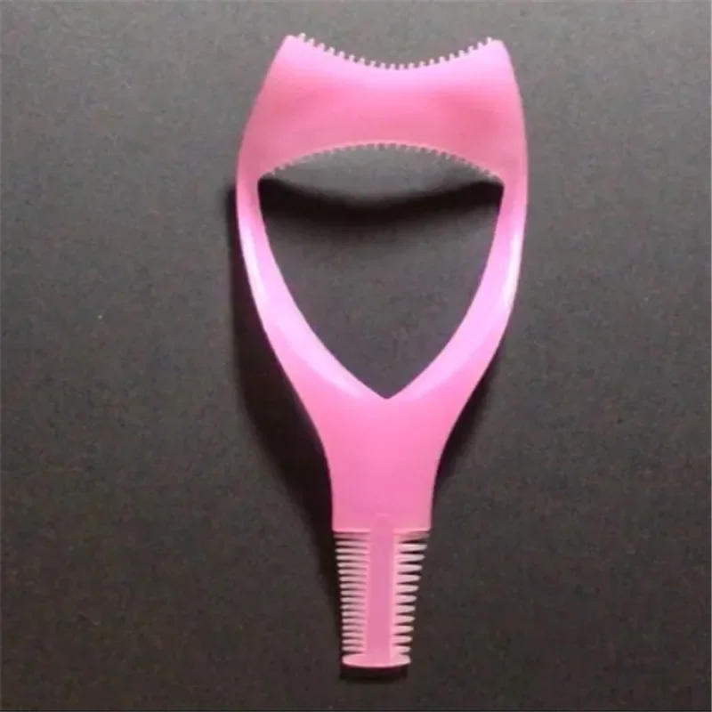Description Picture 2 of item3 In 1 Makeup Mascara Shield Guard Curler Applicator Comb Guide Card Makeup Tool Beauty Cosmetic Tool 3 Colors Eyelash Tools
