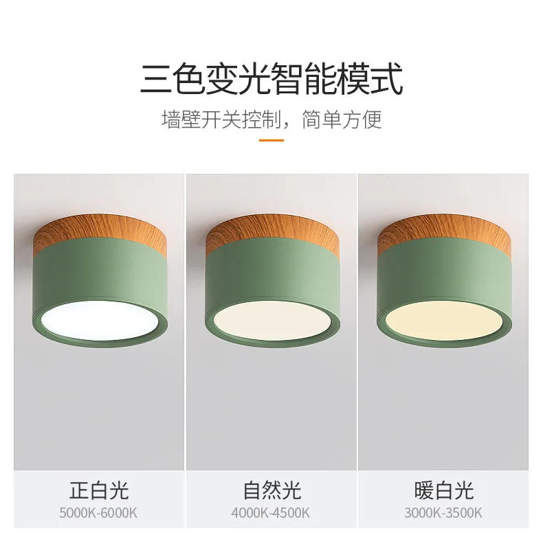 Description Picture 5 of itemLED Downlight Ceiling Light 5/9/12W Nordic Wood Modern Led Surface Mounted Ceiling Light Spotlight Interior Decoration Light