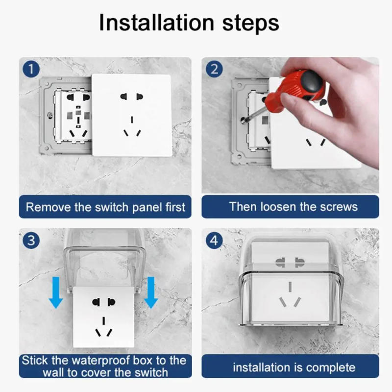 Description Picture 5 of item1Pcs 86 Type Outdoor Socket Waterproof Box Electric Plug Cover Rainproof Cover for Charging Pile Socket Switch Protection Cover