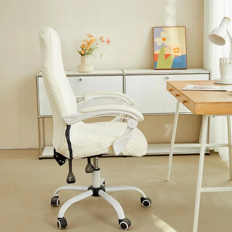 Description Picture 3 of itemElastic Computer Office Chair Cover Thicken Jacquard Anti-dirty Rotating Stretch Gaming Desk Seat Chair Slipcover for Armchair