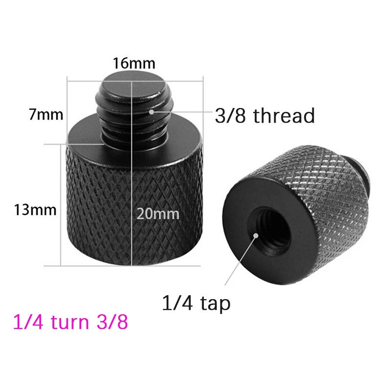 Description Picture 5 of itemCamera Accessories Camera Screw Conversion Nut 5/8 To 3/8 To 1/4 Inch Adapter Mount For DSLR Tripod Monopod Quick Release Plate