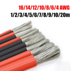 Heat-resistant Silicone Wire 16 14 12 10 8 6 4 AWG Soft Silicone Electrical Wire for Solar Panel Inverter Car Automotive Battery