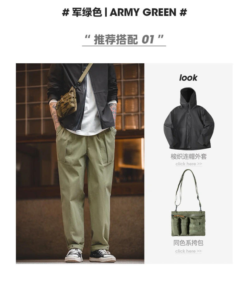 Description Picture 6 of itemMadden Workwear Navy Blue Leggings Loose And Versatile Casual Straight Leg Long Pants For Men In Spring