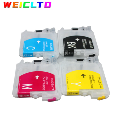 WEIC LC38 LC39 LC61 LC65 LC980 LC985 LC990 LC1100 No Chip Refillable Ink Cartridge For Brother DCP-J125 185C 195C J315W printer