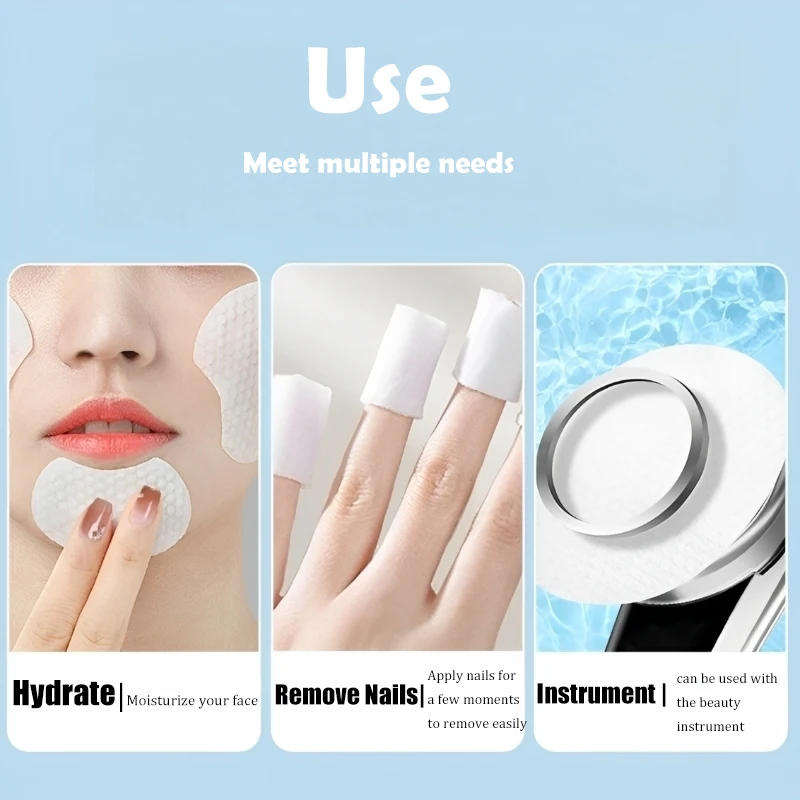 Description Picture 3 of itemDisposable Makeup Cotton Pad 300/600/1200pcs Soft Pearl Notched Design Facial Cleaning Wipes Makeup Remover Beauty Cosmetic Tool