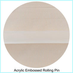 In 3 Different Size Engraved Textured Acrylic 3D Rolling Pin