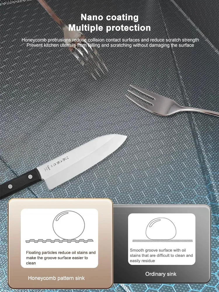 Description Picture 6 of itemDigital Display Waterfall Sink 304 Stainless Steel Kitchen Sink Embossed Washbasin With Waterfall Faucet For Kitchen Renovation