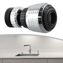 360 Swivel Water Saving Tap Aerator Replaceable Filter Mixed Nozzle Kitchen Bathroom Faucet Bubbler ABS Chrome Faucet Nozzle