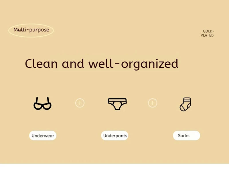 Description Picture 5 of item1PC Household Underwear Organizer Drawer Push-pull Design with Cover Dust-proof Underwear Underwear Socks Classified Storage