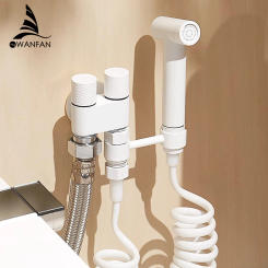 Bidet Faucets White Single Cold Brass Wall Handheld Hygienic Shower Spray Head For Wash Bathroom Toilet Car Pet Airbrush 811580