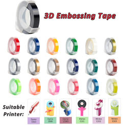 6MM 9MM 12MM 3D Embossing Label Refill Printer Ribbon PVC LABEL Motex E101 1610 12965 1880 Label Machine Tapes