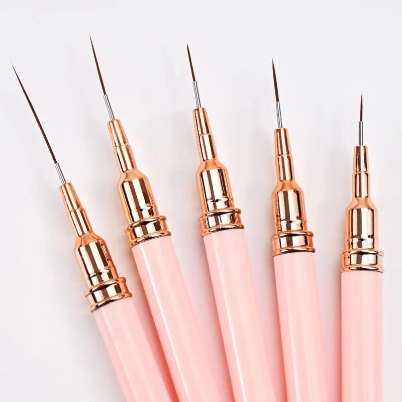 Description Picture 4 of item4/8/12/20/25mm Super-Long Nail Art Liner Brushes Set 5Pcs/set Mixed French Line Fine Drawing Pen DIY Manicure Painting Brushes