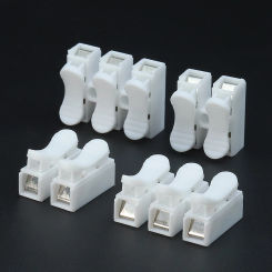20/50Pcs No Solding Quick 1P 2P Cable Wire Connector No Screw Terminal Block Spring Clamp