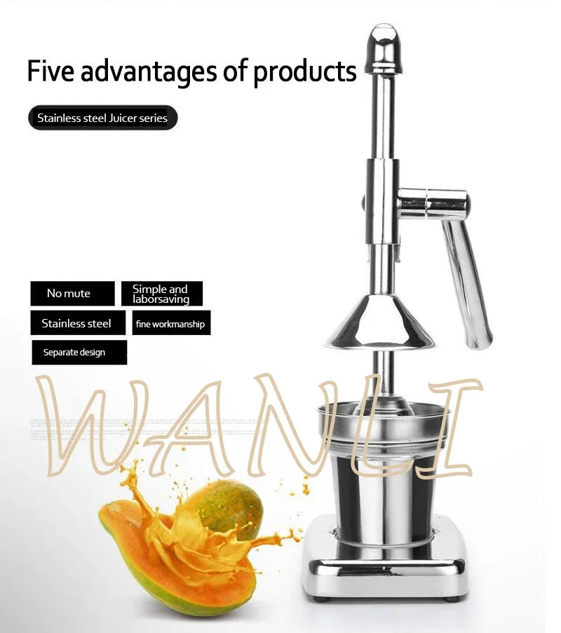 Description Picture 5 of itemStainless stee fruit juicer household lemon juicer blender juicer extractor hand presser
